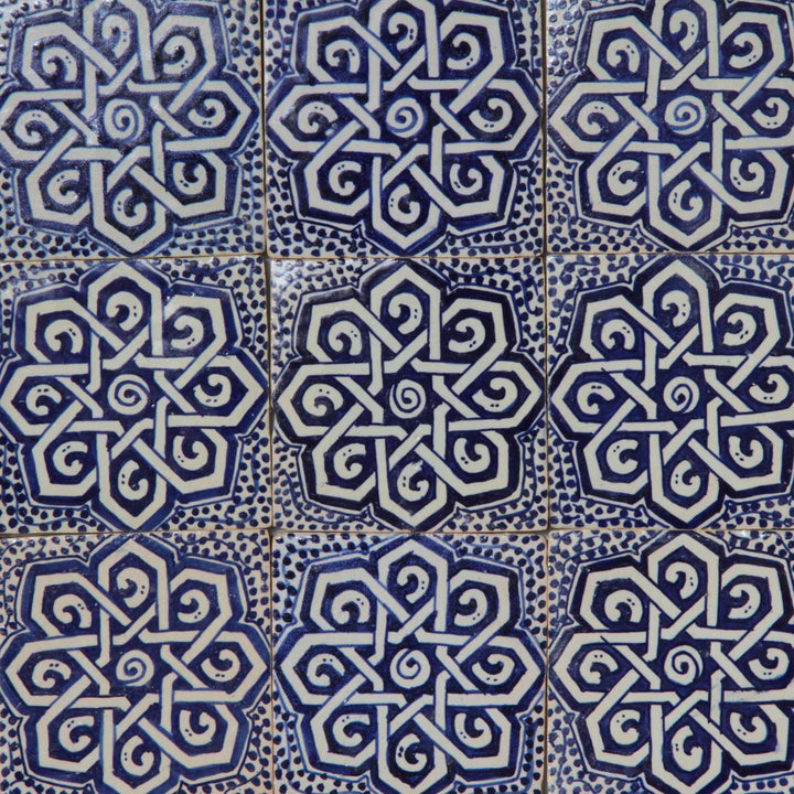 Handmålad kakel 10x10 cm – blåvit