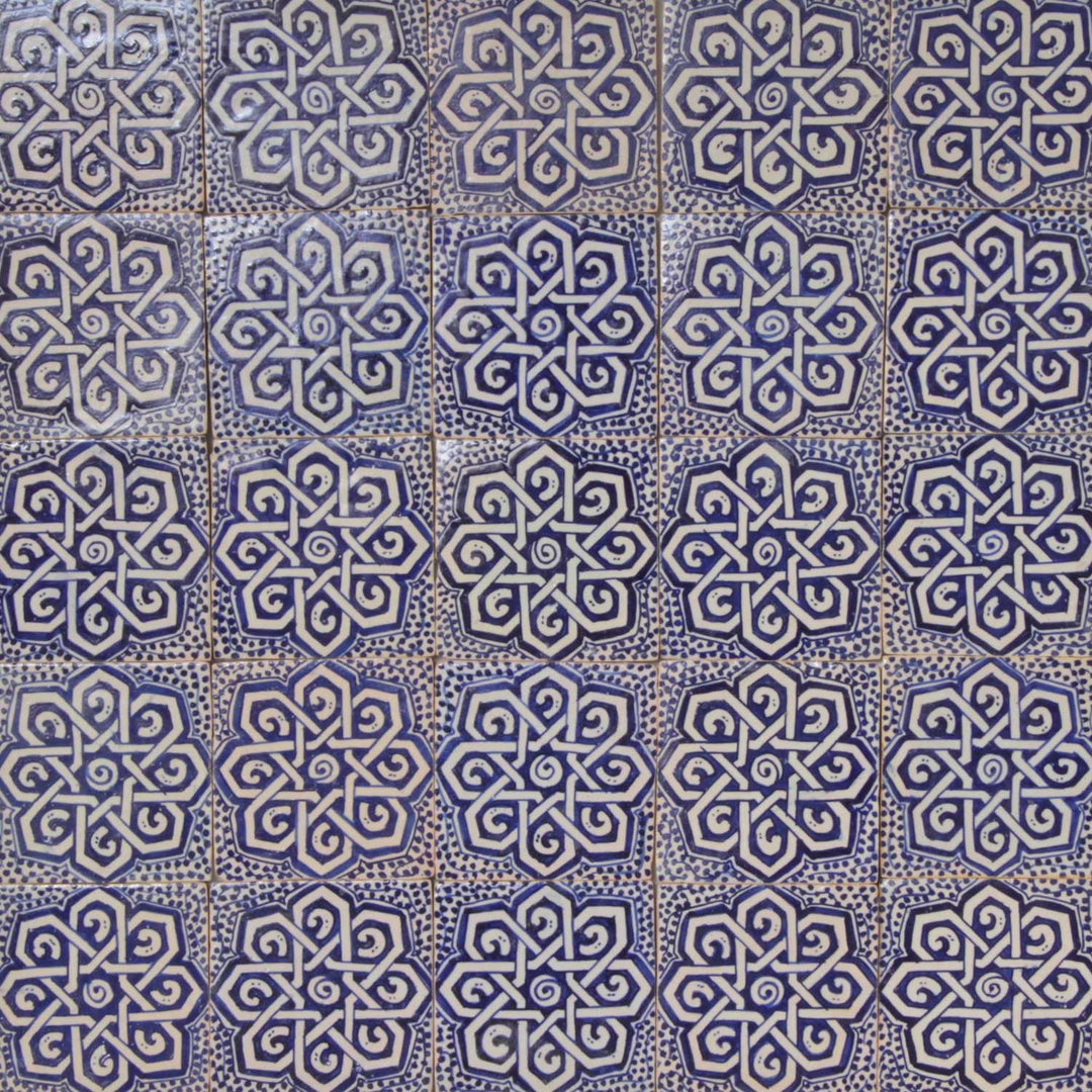 Handmålad kakel 10x10 cm – blåvit