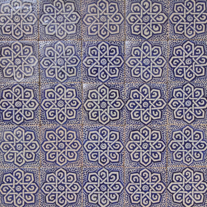 Handmålad kakel 10x10 cm – blåvit