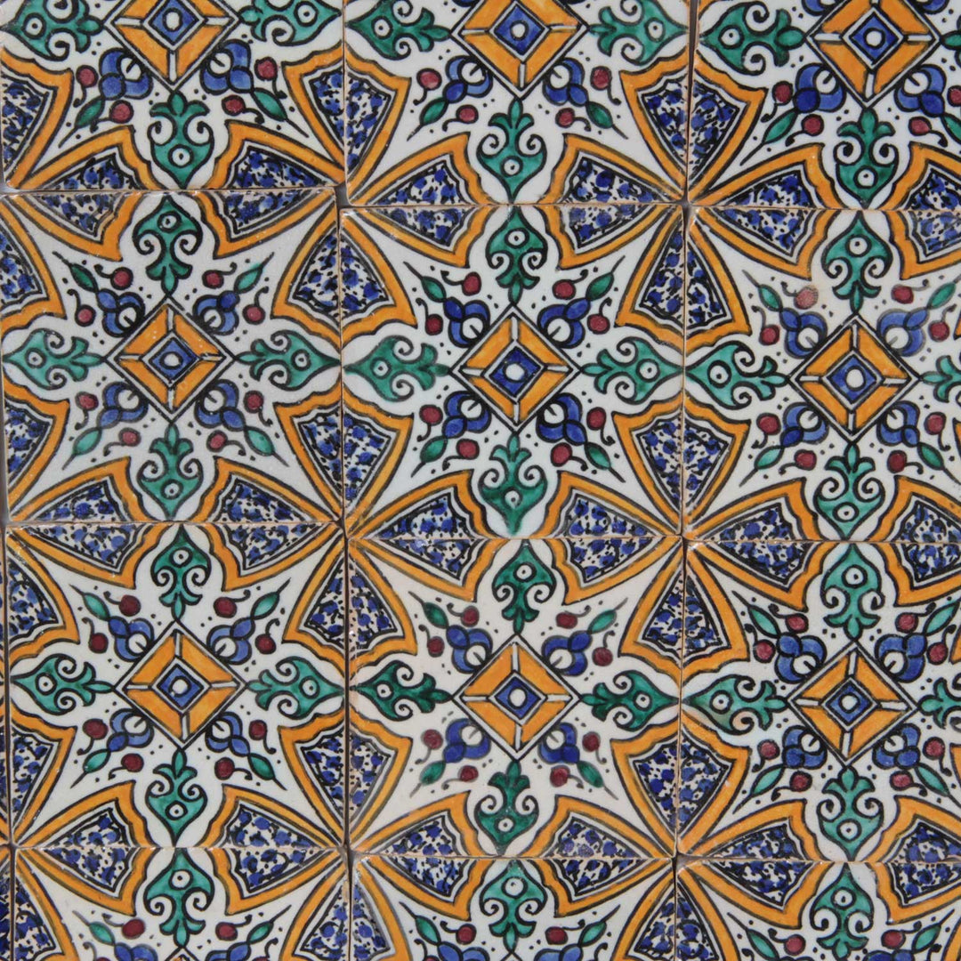 Handmålat kakel – Marrakech ornament