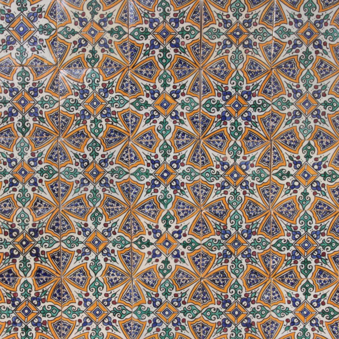 Handmålat kakel – Marrakech ornament