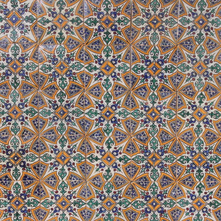 Handmålat kakel – Marrakech ornament