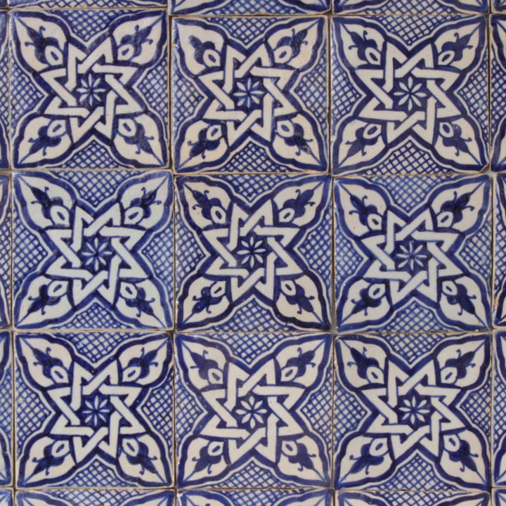 Handmålat kakel – marockansk Riad-stil