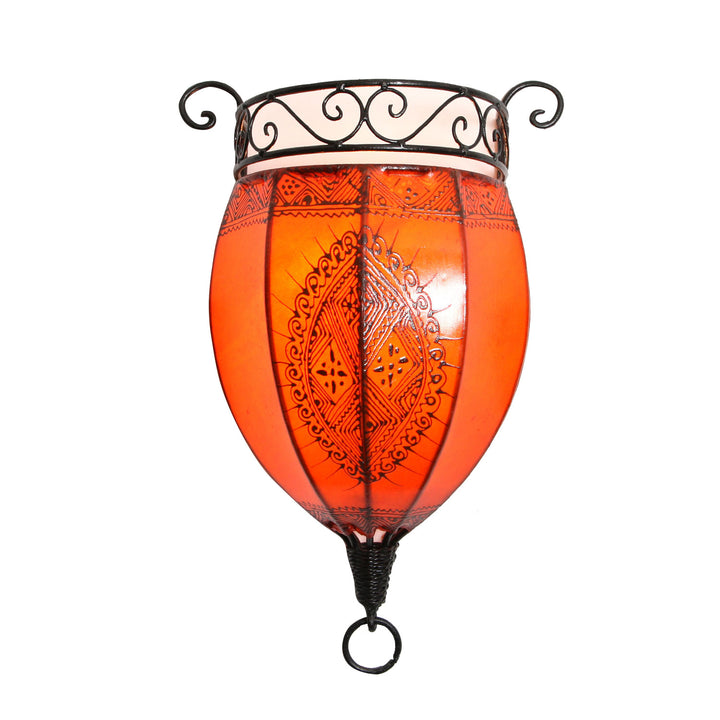Henna läder vägglampa Nakous Orange