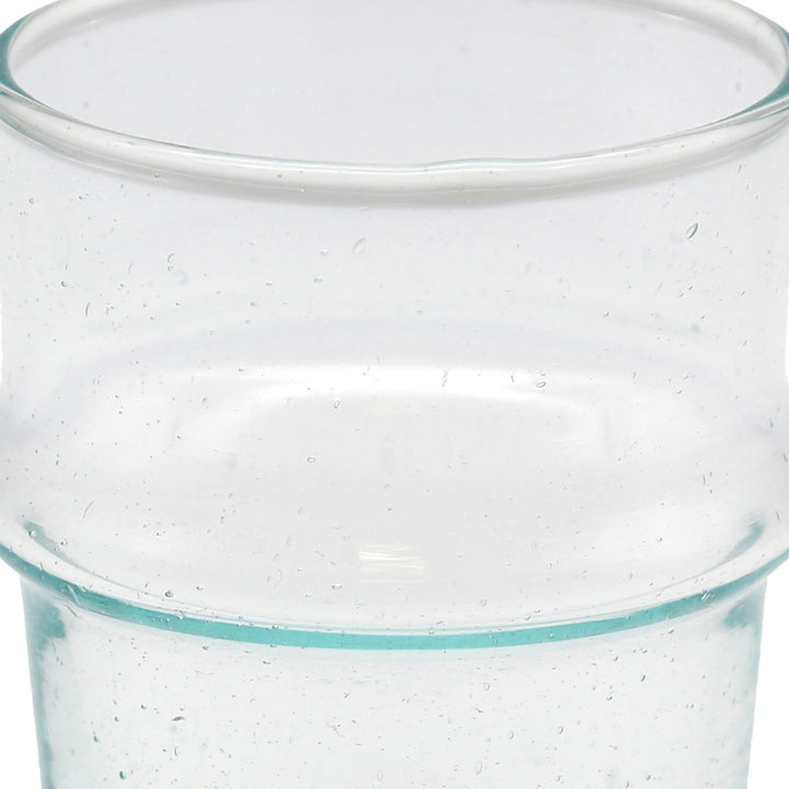 Longdrinkglas av återvunnet glas – handblåsta med en distinkt ring