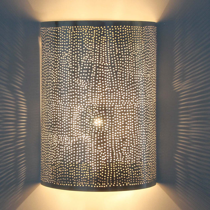 Marockansk vägglampa i silver Yakut