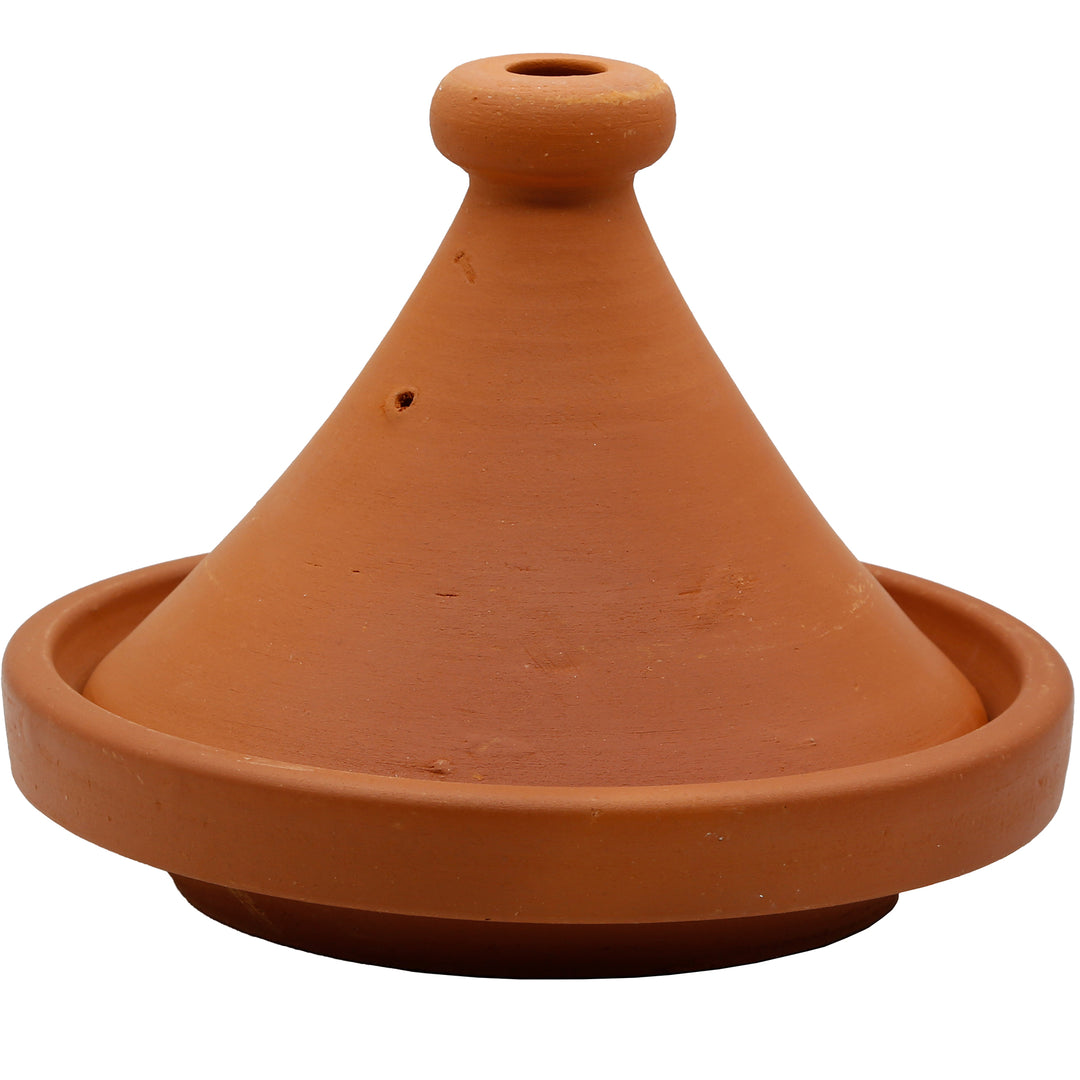Tajinekruka från Marocko 25 cm, oglaserad och naturlig gjord av traditionell lera