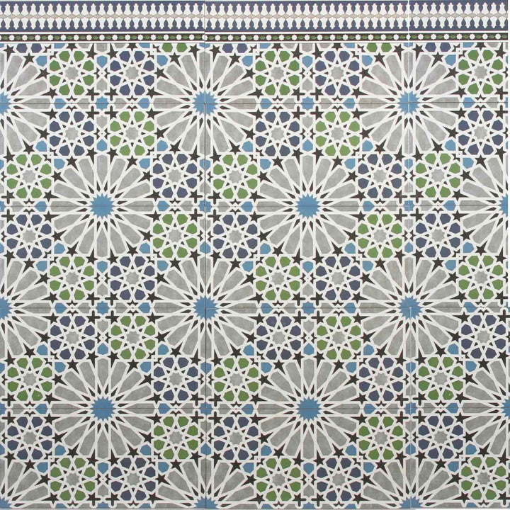 Marockanska väggplattor 50x25 cm – stjärnmosaik