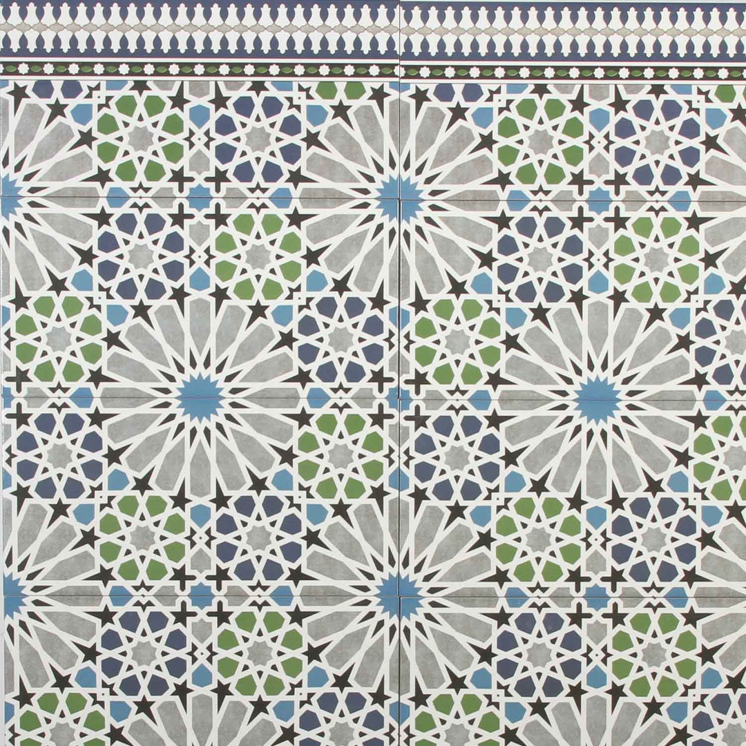 Marockanska väggplattor 50x25 cm – stjärnmosaik