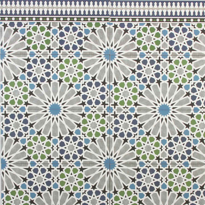 Marockanska väggplattor 50x25 cm – stjärnmosaik