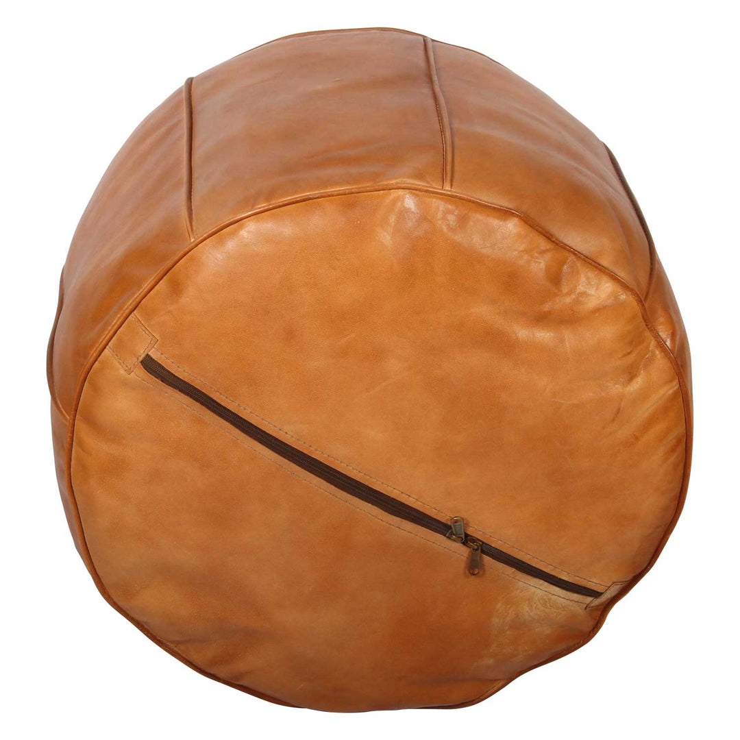 Marockansk läder sittdyna Asli Orange