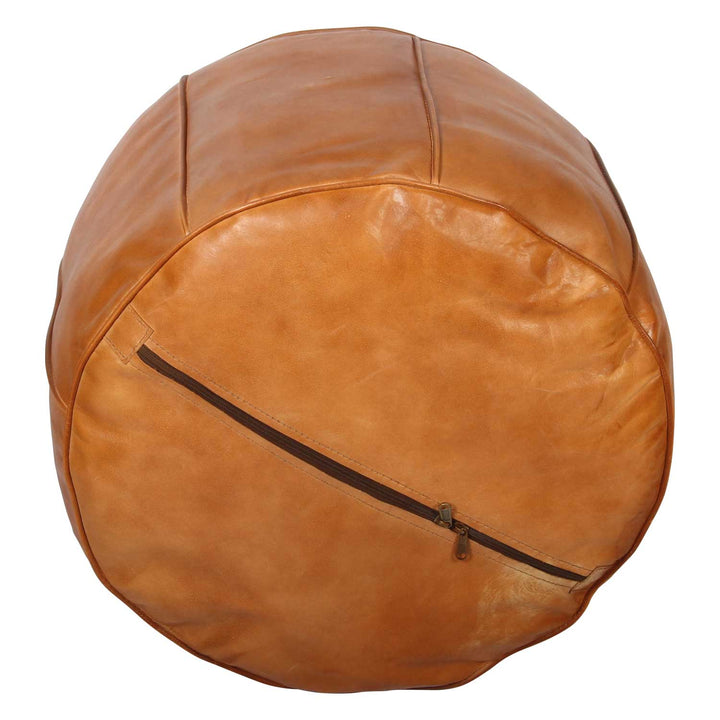 Marockansk läder sittdyna Asli Orange