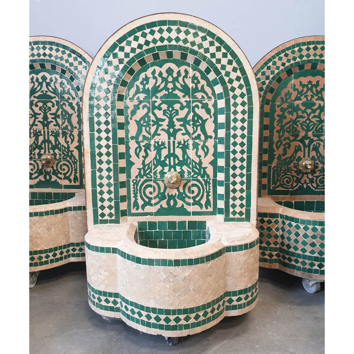 Marocko mosaikfontän Asfor Green