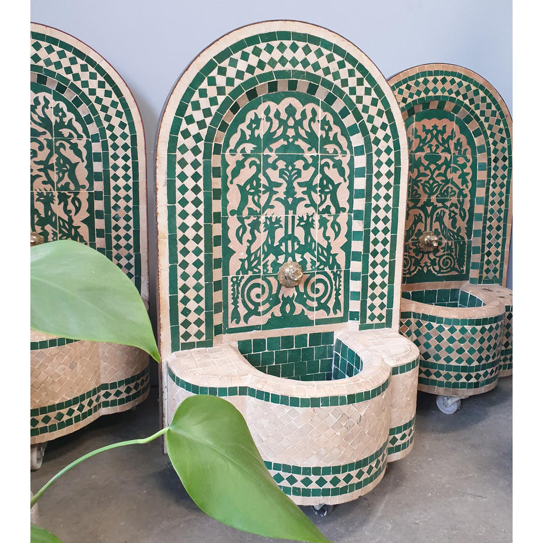 Marocko mosaikfontän Asfor Green