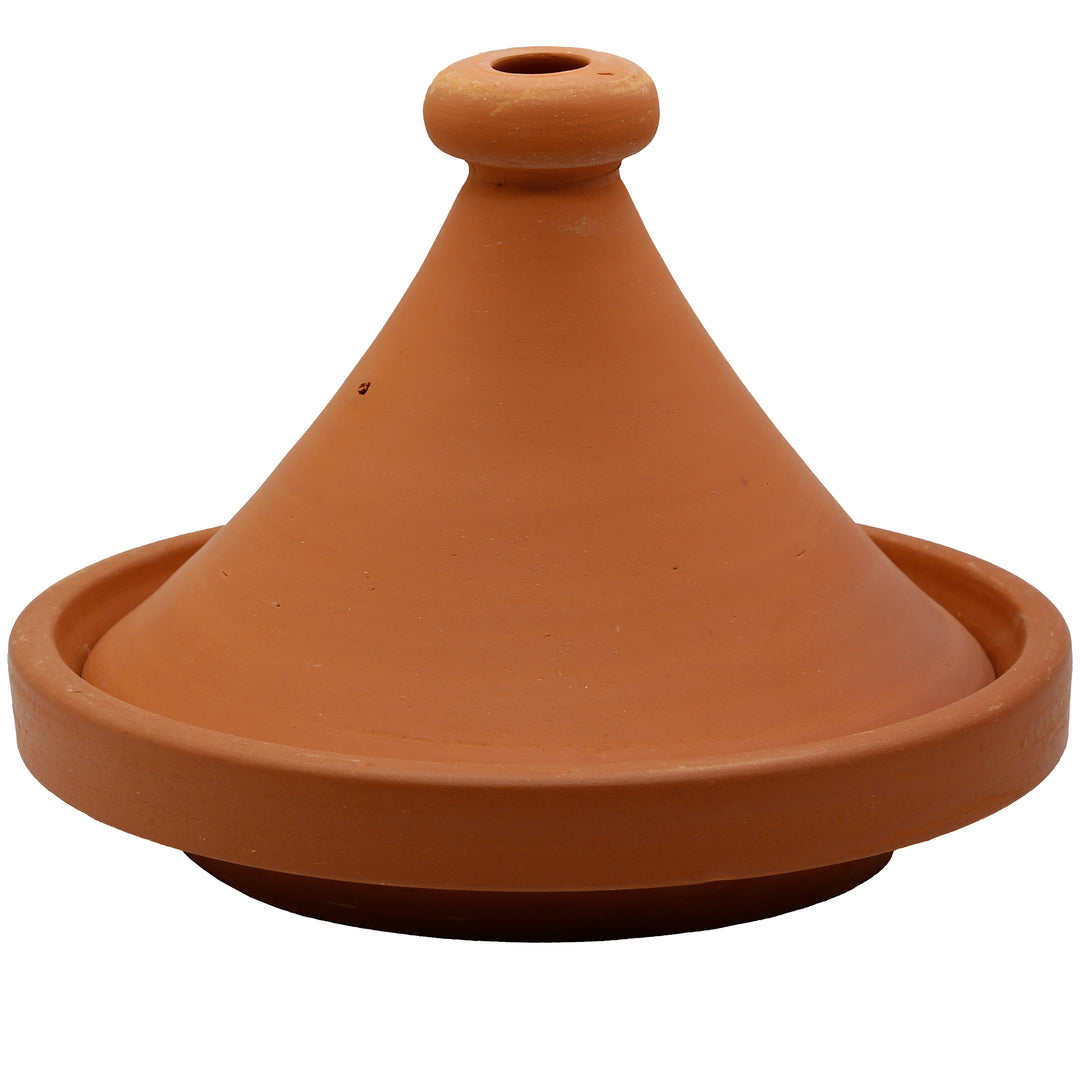Tajine från Marocko 30 cm, oglaserad och naturlig för traditionella recept