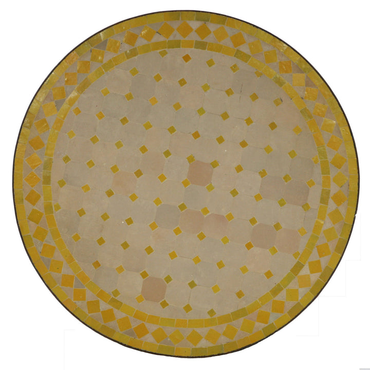 Mosaik bistrobord 70 cm gul/diamant