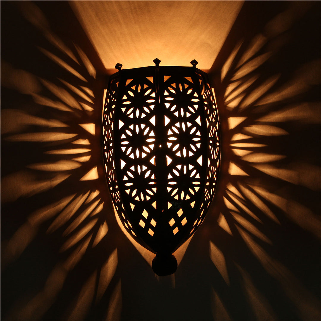 Orientalisk vägglampa i järn EWL05