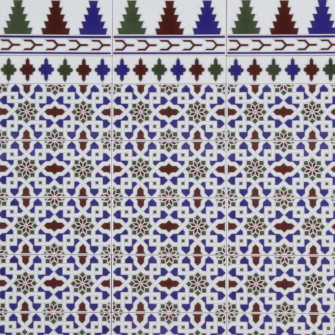 Marockansk kakelkant 28×14 cm – Orientalisk dekorativ fris