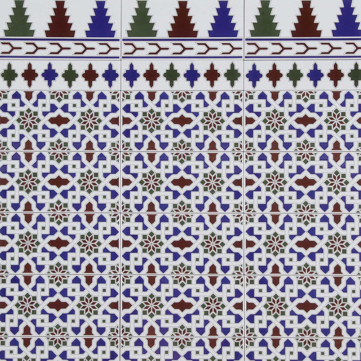 Marockansk kakelkant 28×14 cm – Orientalisk dekorativ fris