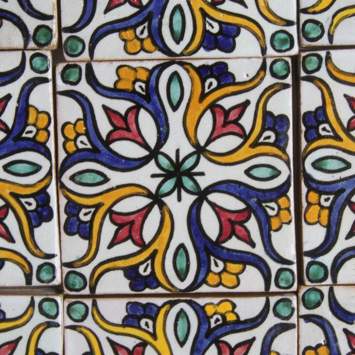 Handmålat kakel 10x10 cm – Boho