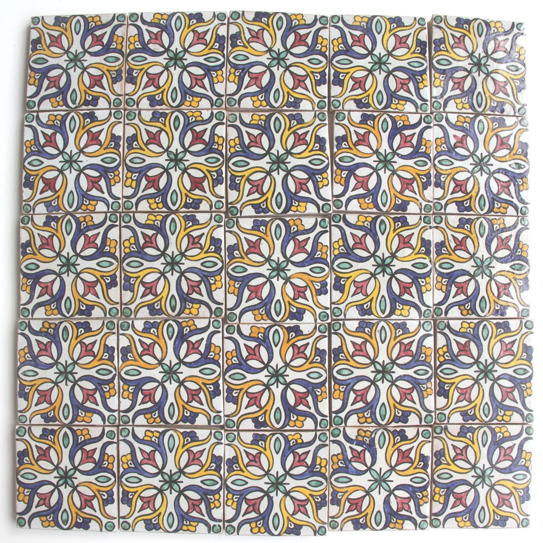 Handmålat kakel 10x10 cm – Boho