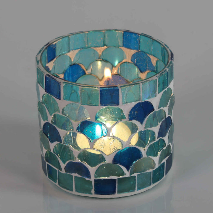 Orientalisk mosaiklykta Aten ljusblå