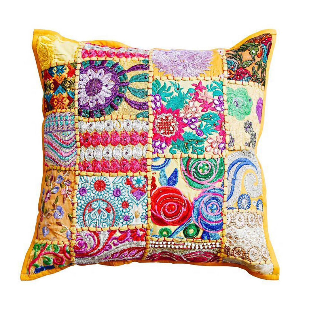 Indisk patchworkkudde Mar