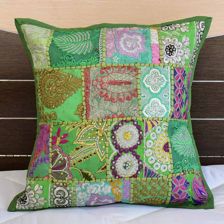 Indisk patchworkkudde Mar