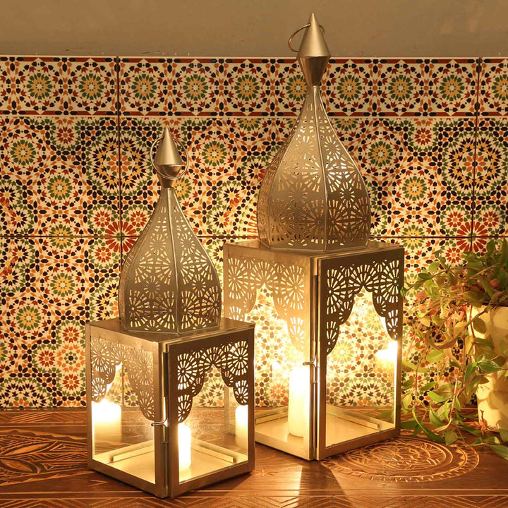 Orientalisk lykta Modena silver L&M