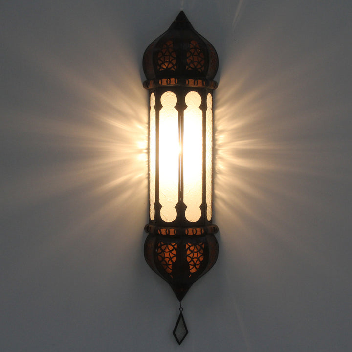 Marockansk vägglampa Ruya White