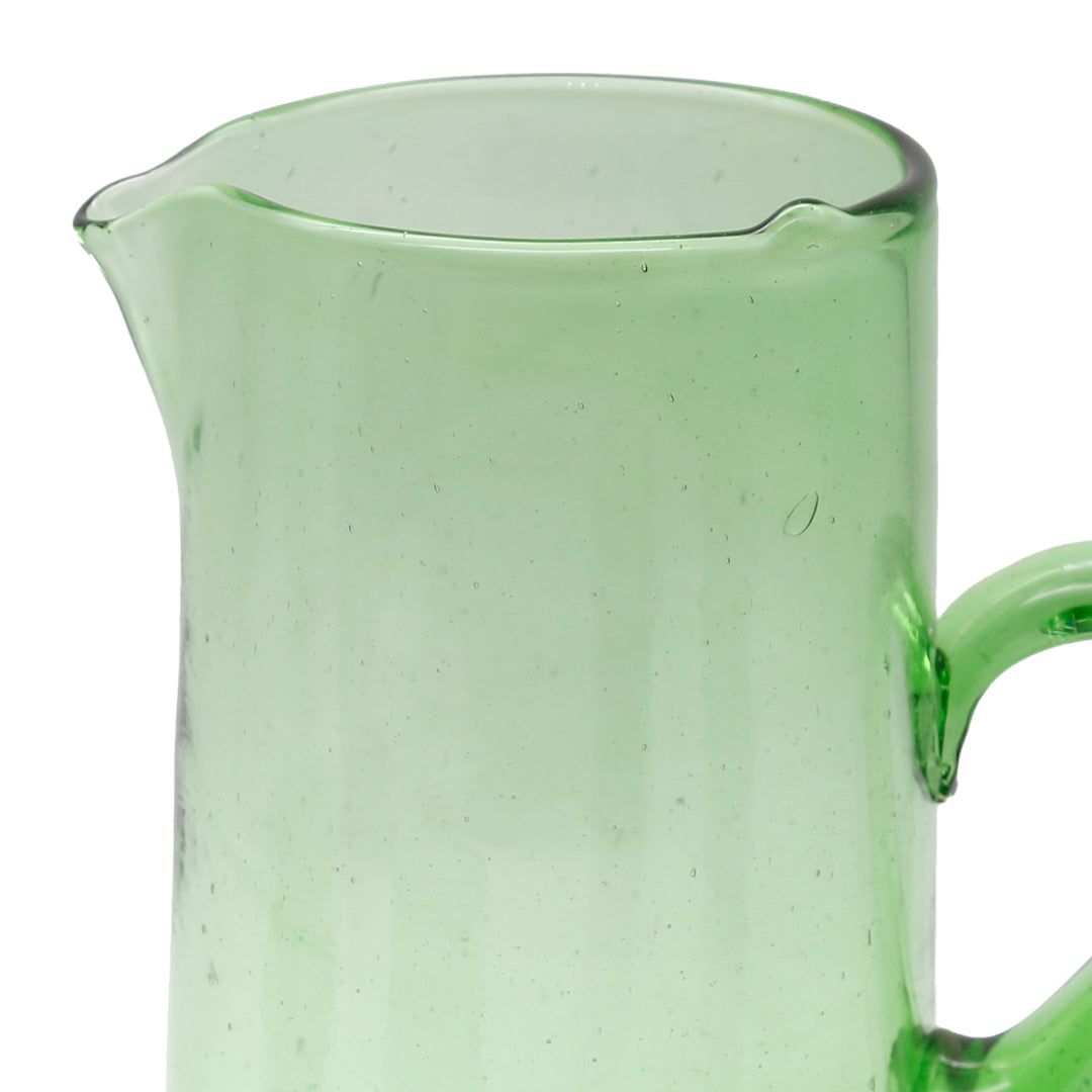 Grön glaskaraff för juice - somrig och handgjord