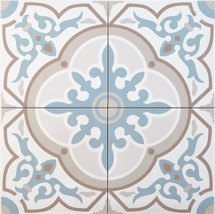 Kakel i cementlook gråblått – 20x20 cm