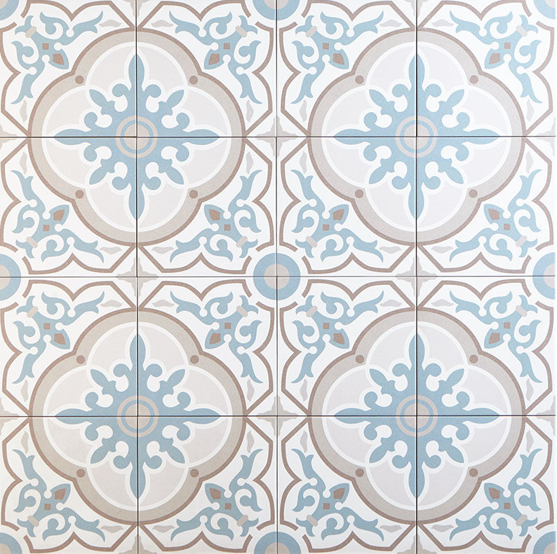 Kakel i cementlook gråblått – 20x20 cm