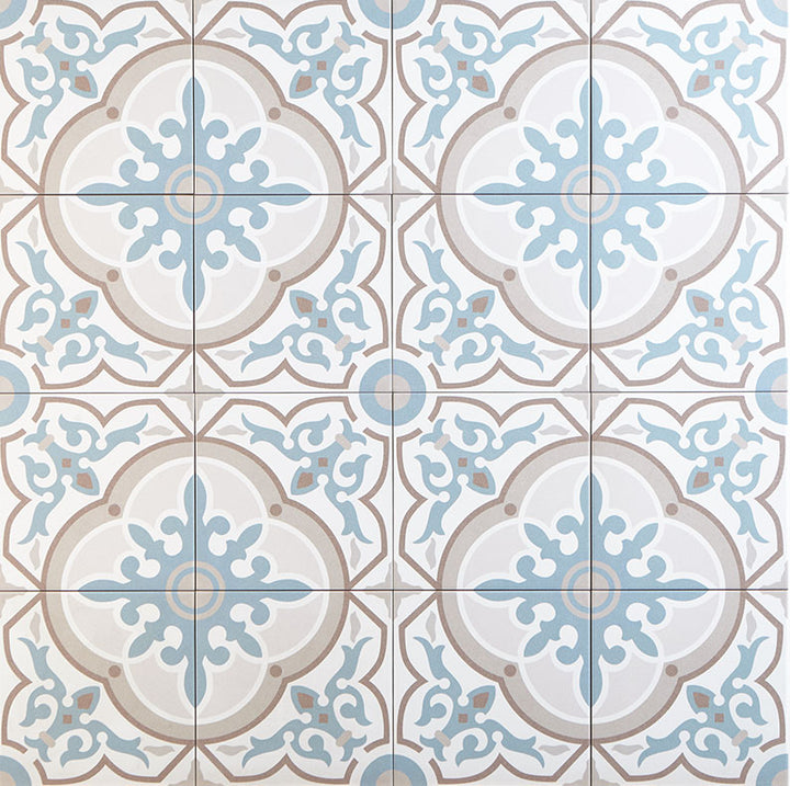 Kakel i cementlook gråblått – 20x20 cm