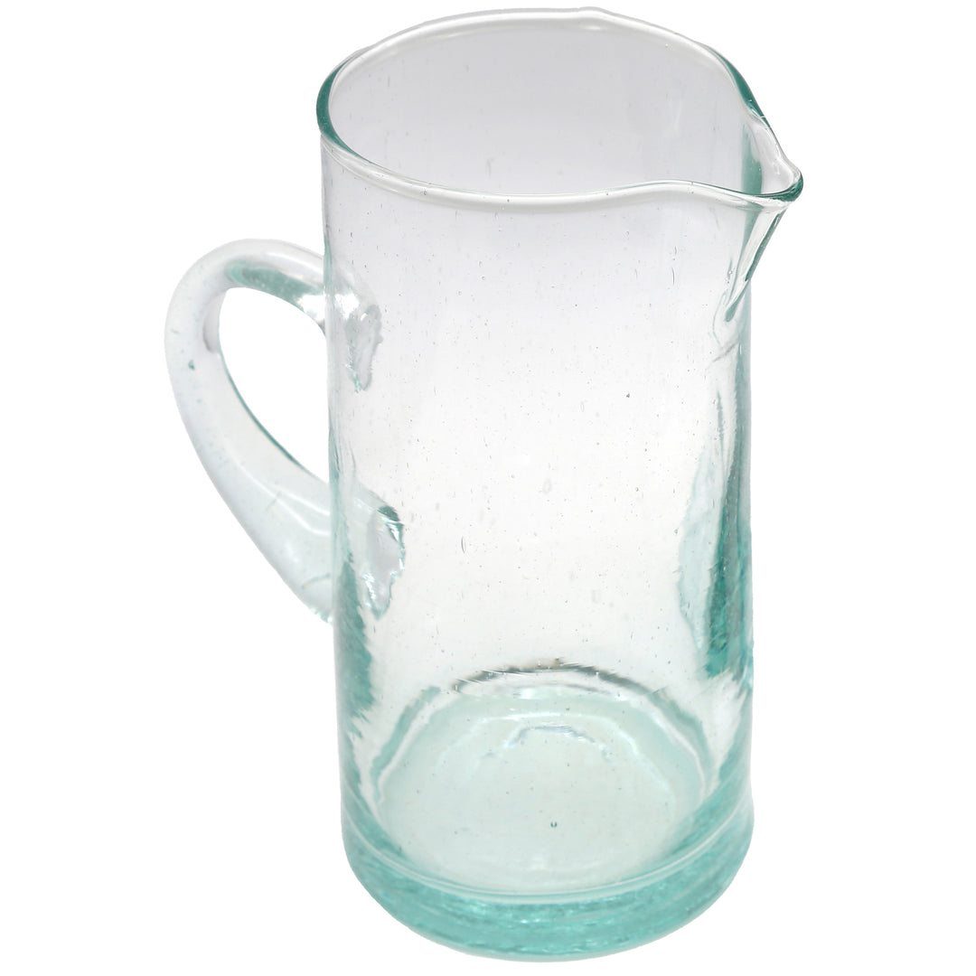 Klassisk vattenkaraff med böjt handtag - tillverkad av återvunnet glas